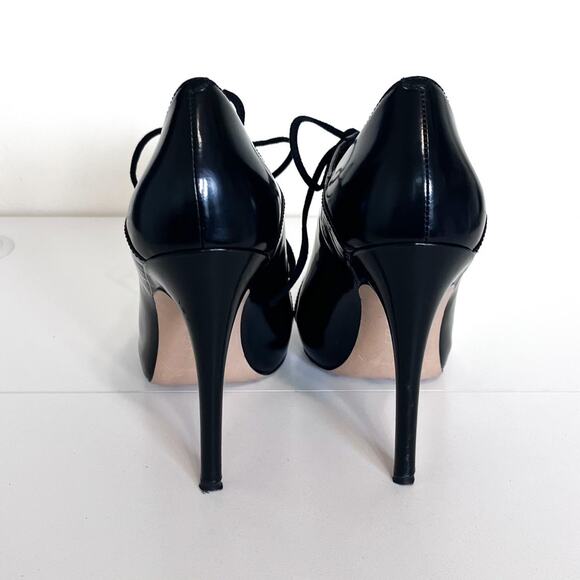 Via Spiga Whimsigoth Lace Up Leather Women Open Toe Pumps Bootie Size 9M Witchy - Picture 5 of 13